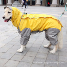 customized design PVC raincoat for pet waterproof dog rain coat with hood